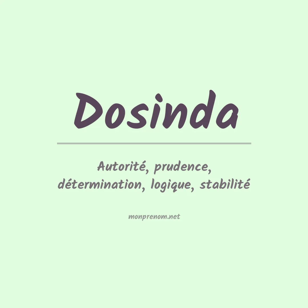 Signification du Prénom Dosinda Signification du Prénom Dosinda