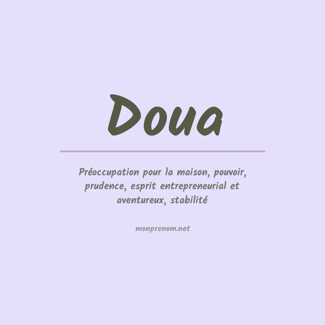 Signification du Prénom Doua Signification du Prénom Doua