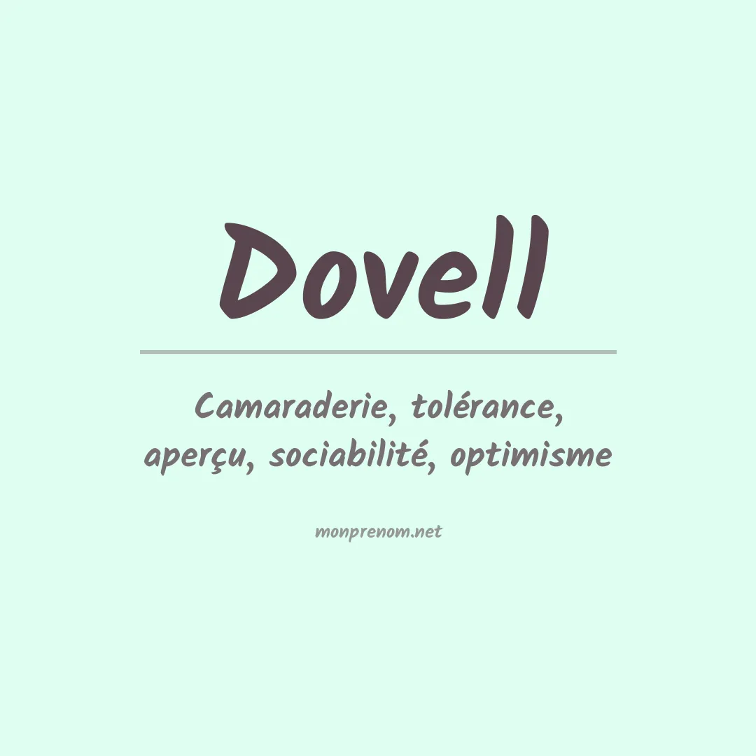 Signification du Prénom Dovell