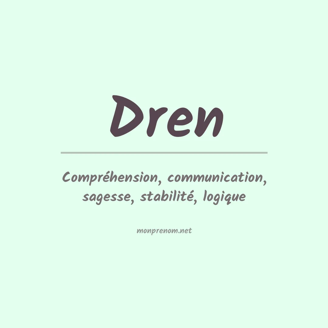 Signification du Prénom Dren Signification du Prénom Dren
