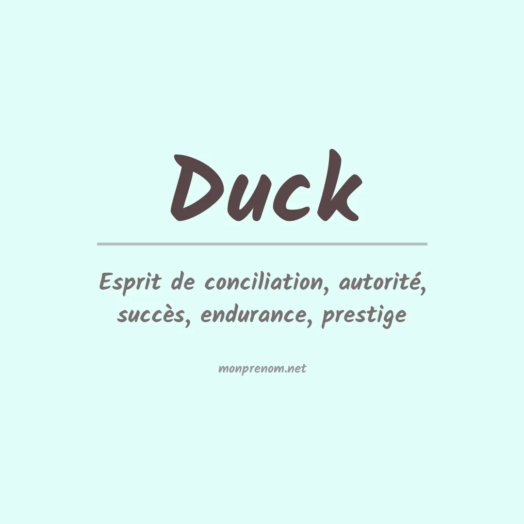Signification du Prénom Duck