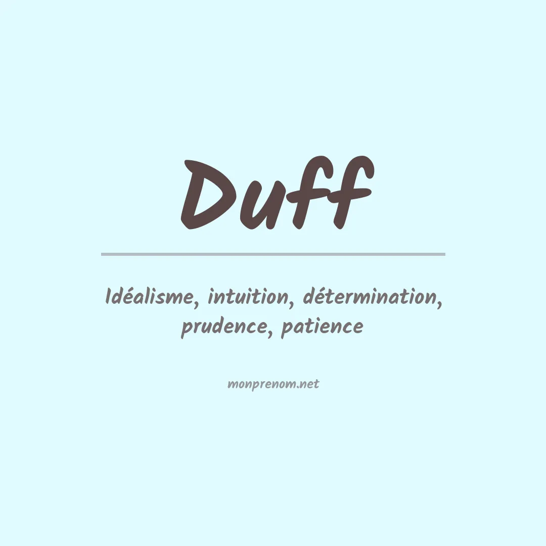 Signification du Prénom Duff