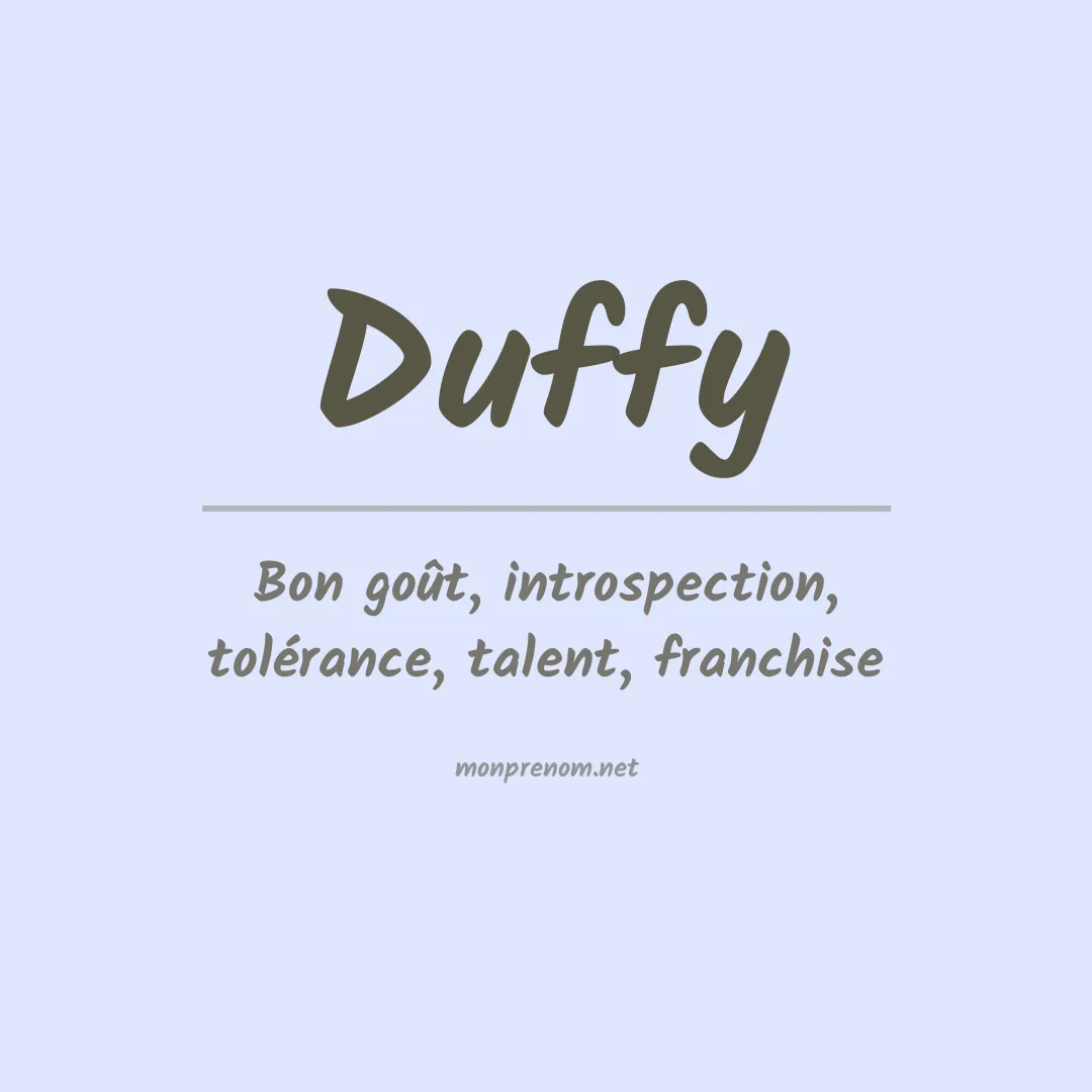 Signification du Prénom Duffy