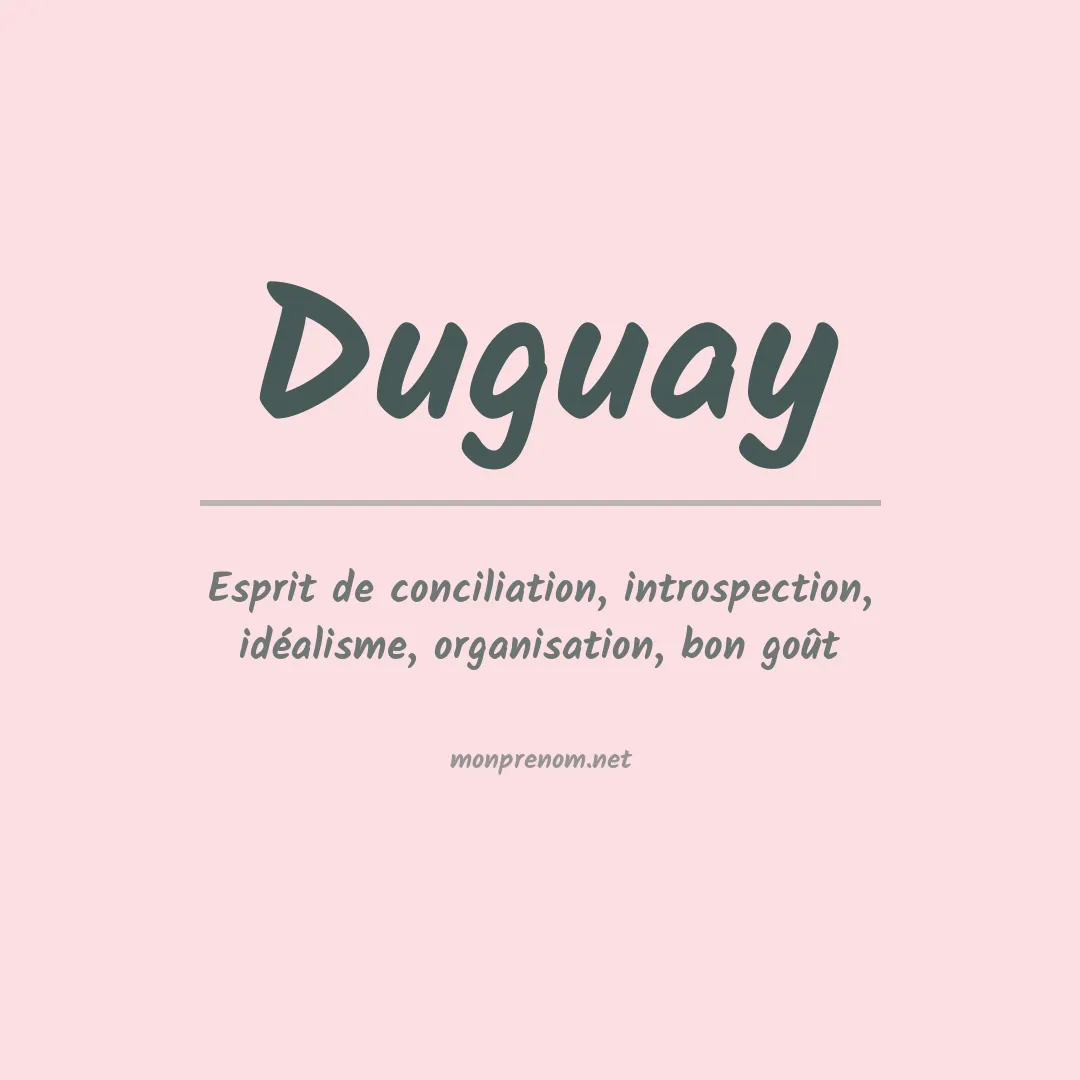 Signification du Prénom Duguay