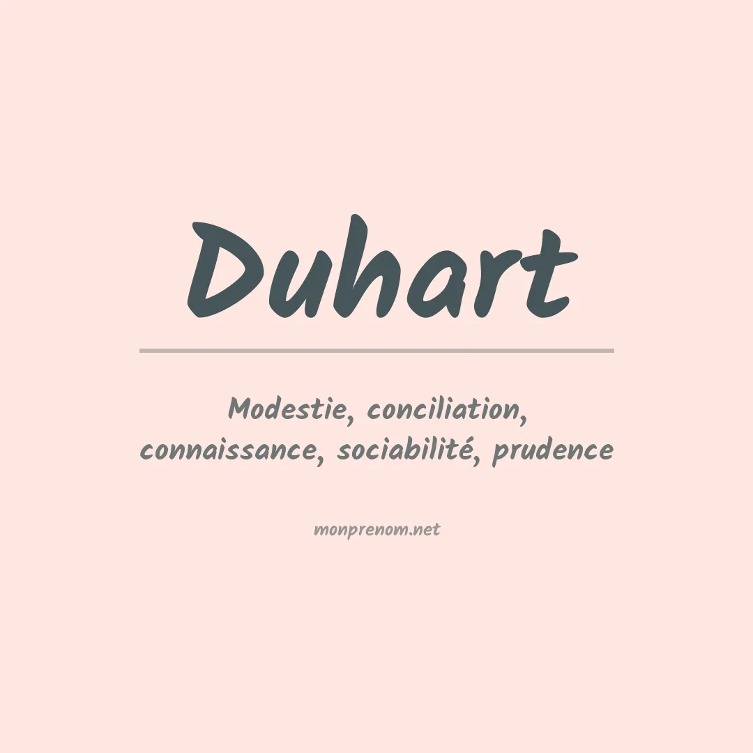 Signification du Prénom Duhart