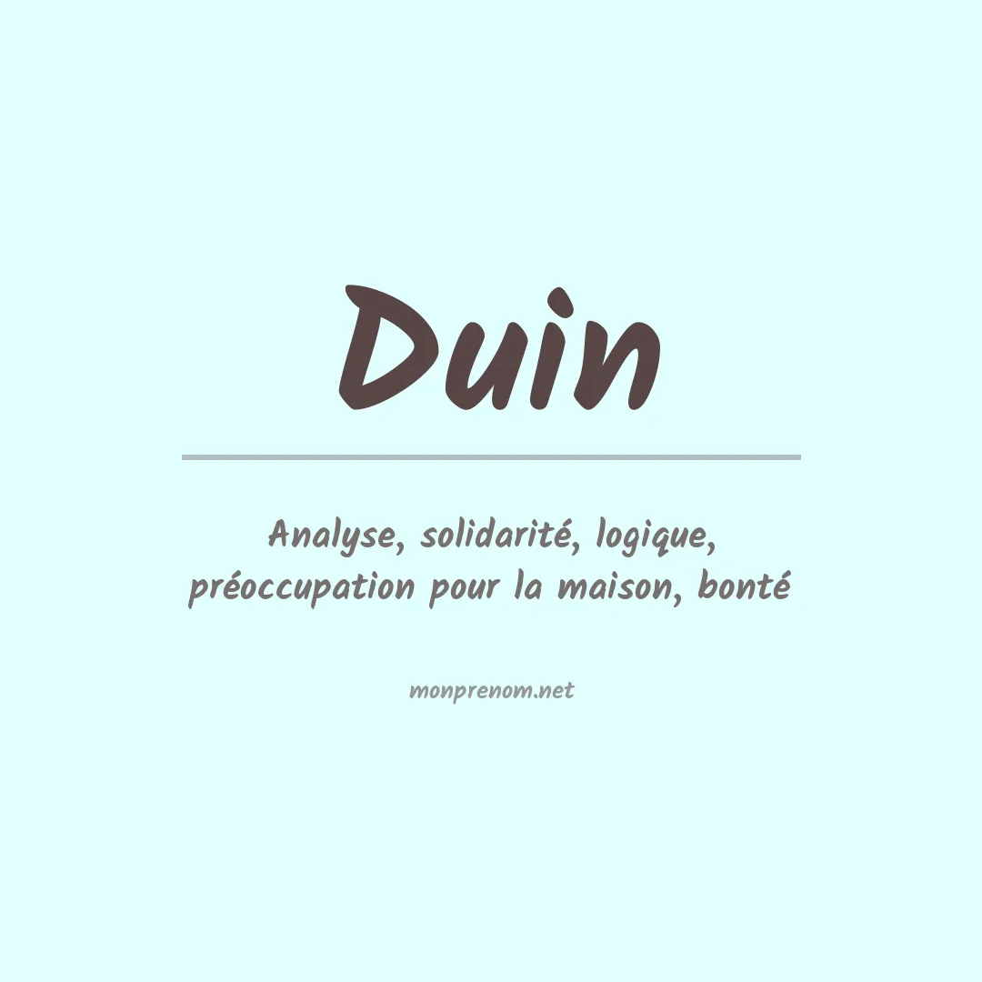 Signification du Prénom Duin