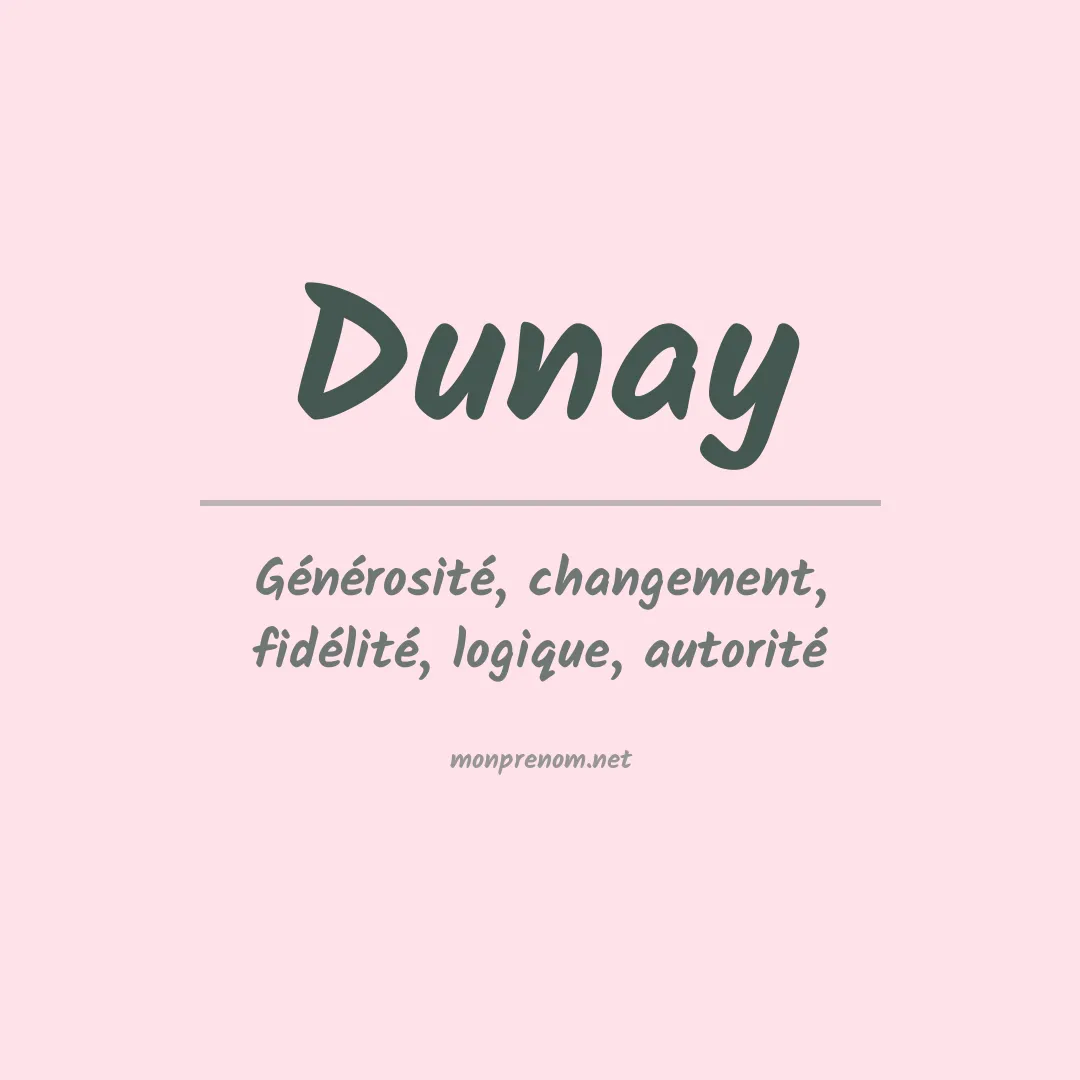 Signification du Prénom Dunay