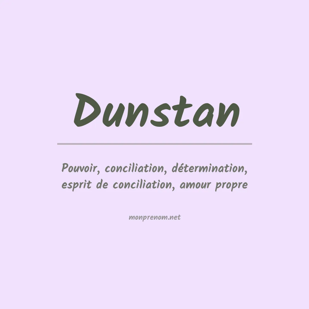 Signification du Prénom Dunstan