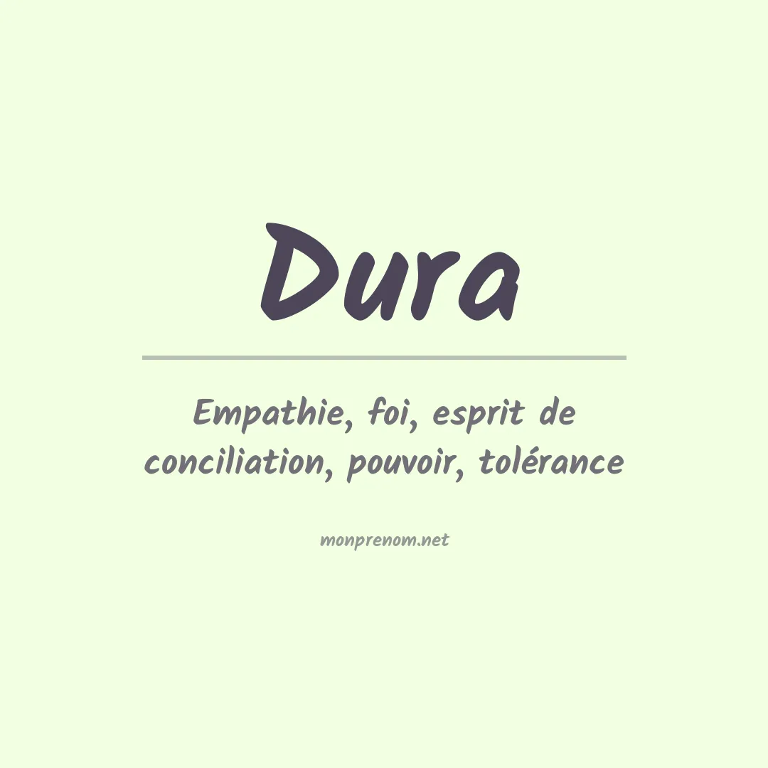 Signification du Prénom Dura