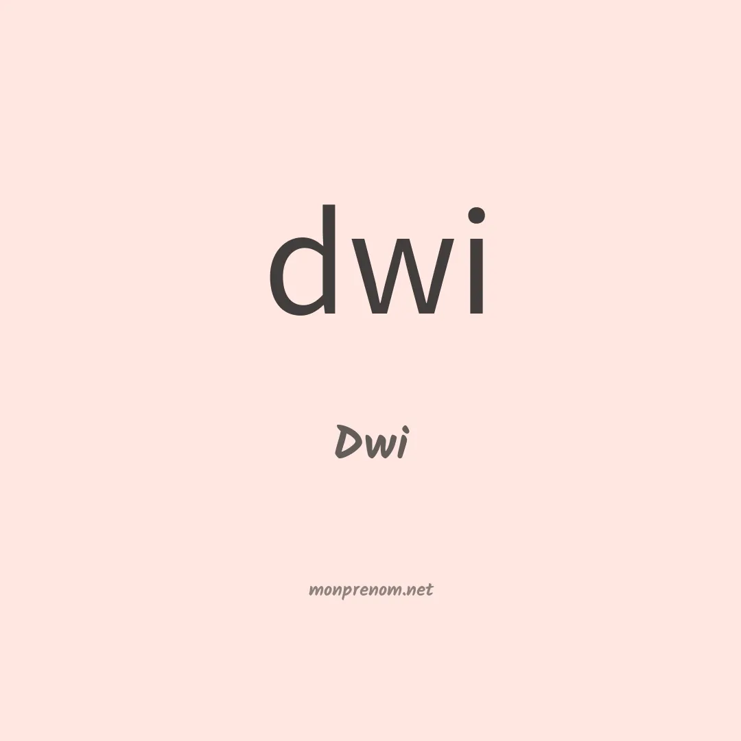 Dwi en chino