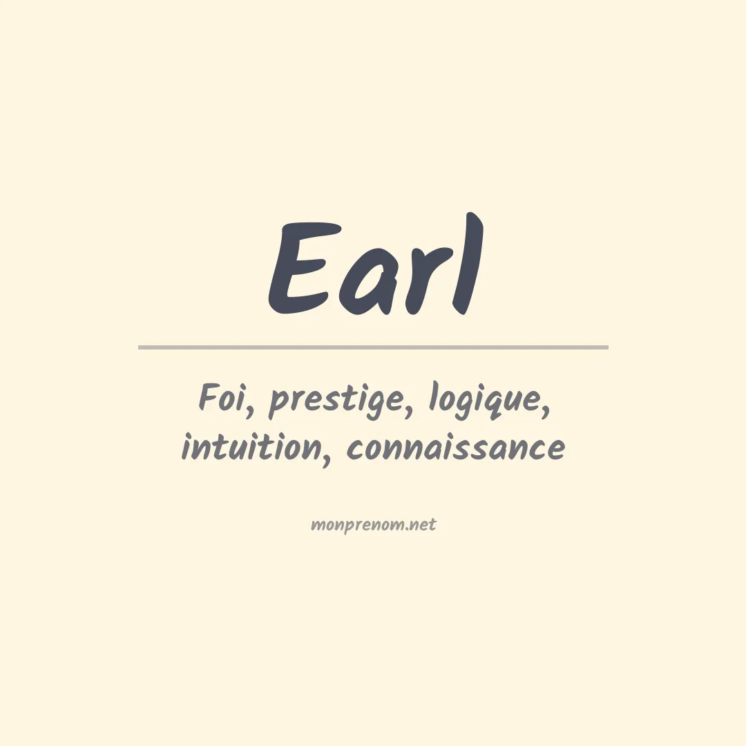 Signification du Prénom Earl