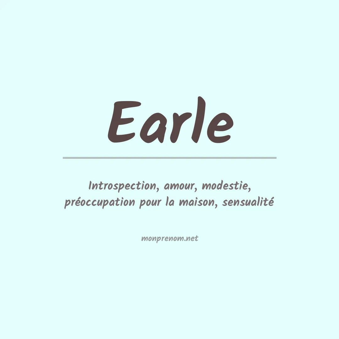 Signification du Prénom Earle