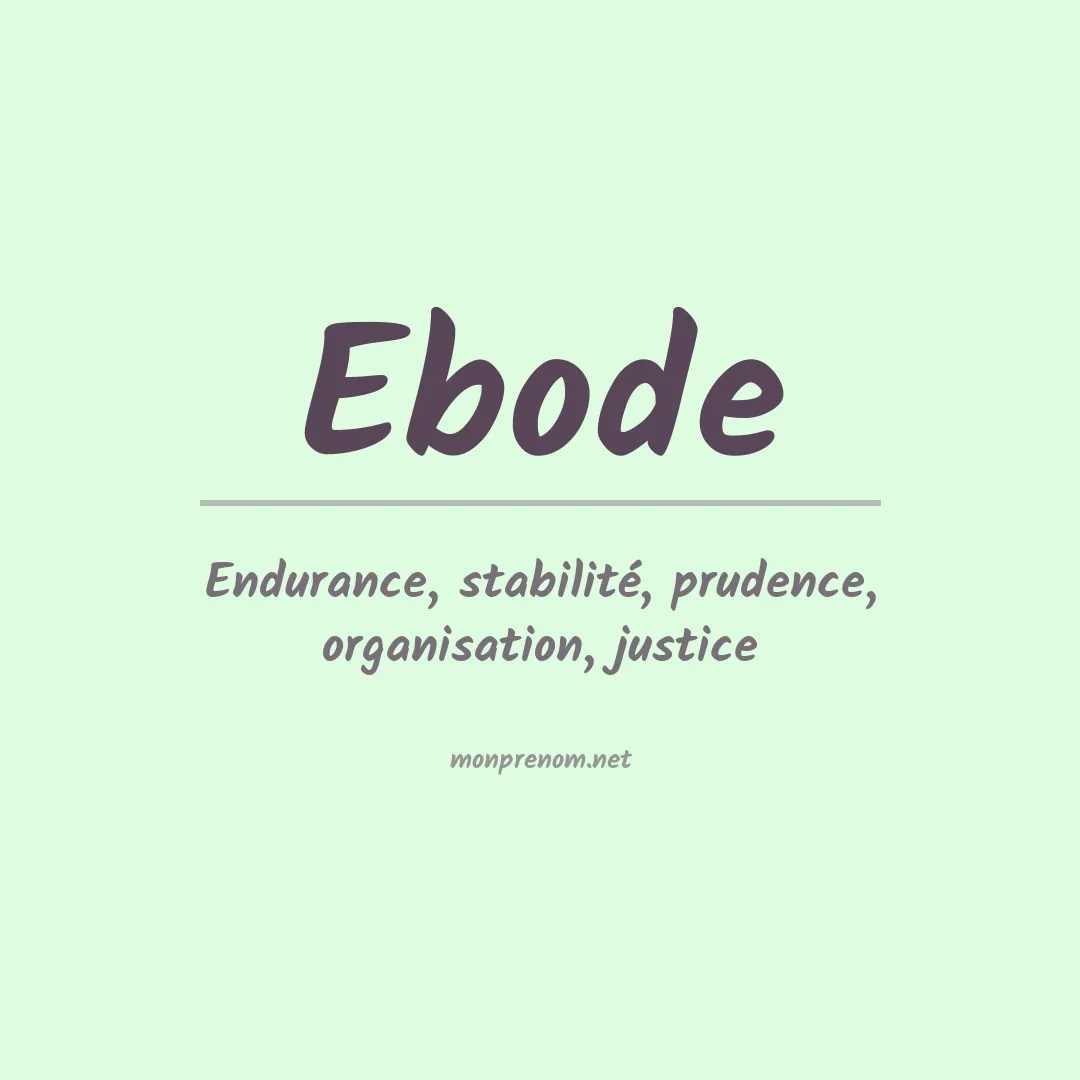 Signification du Prénom Ebode Signification du Prénom Ebode
