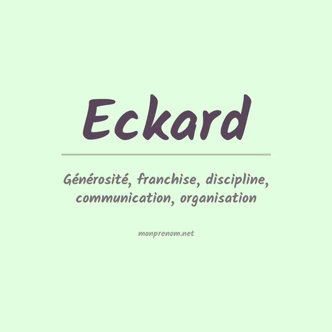 Signification du Prénom Eckard