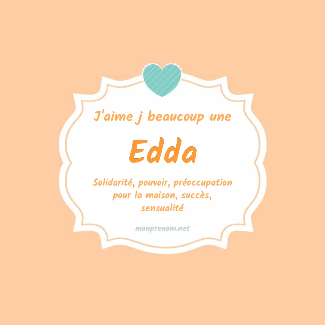 j'aime beaucoup Edda