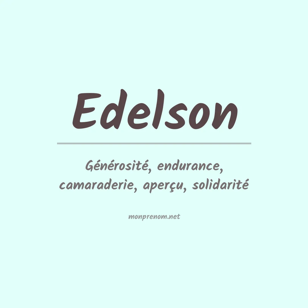 Signification du Prénom Edelson