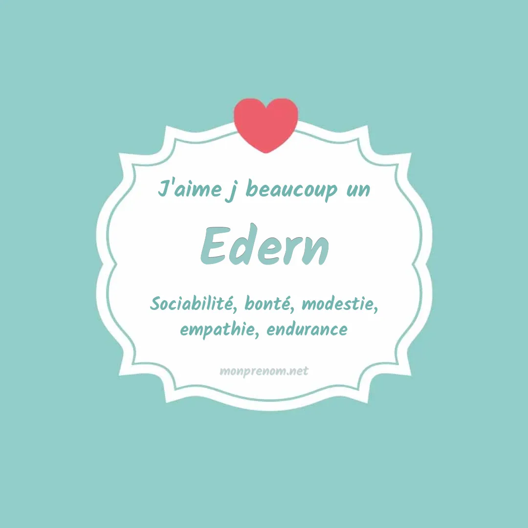 j'aime beaucoup Edern