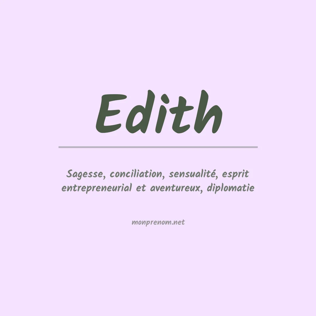 Signification du Prénom Edith