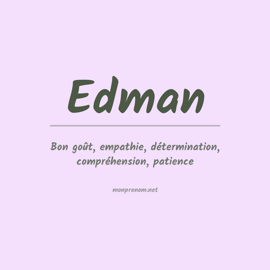 Signification du Prénom Edman