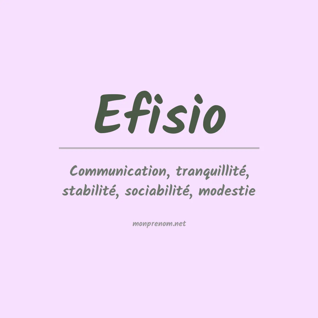 Signification du Prénom Efisio