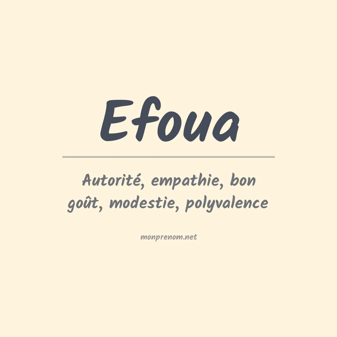 Signification du Prénom Efoua Signification du Prénom Efoua