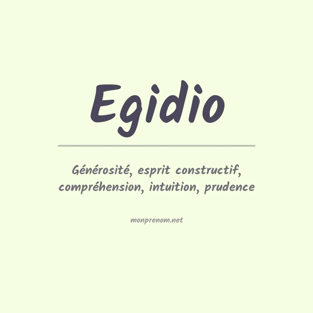 Signification du Prénom Egidio
