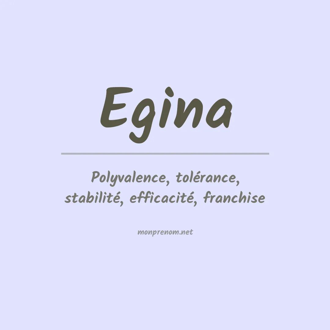 Signification du Prénom Egina