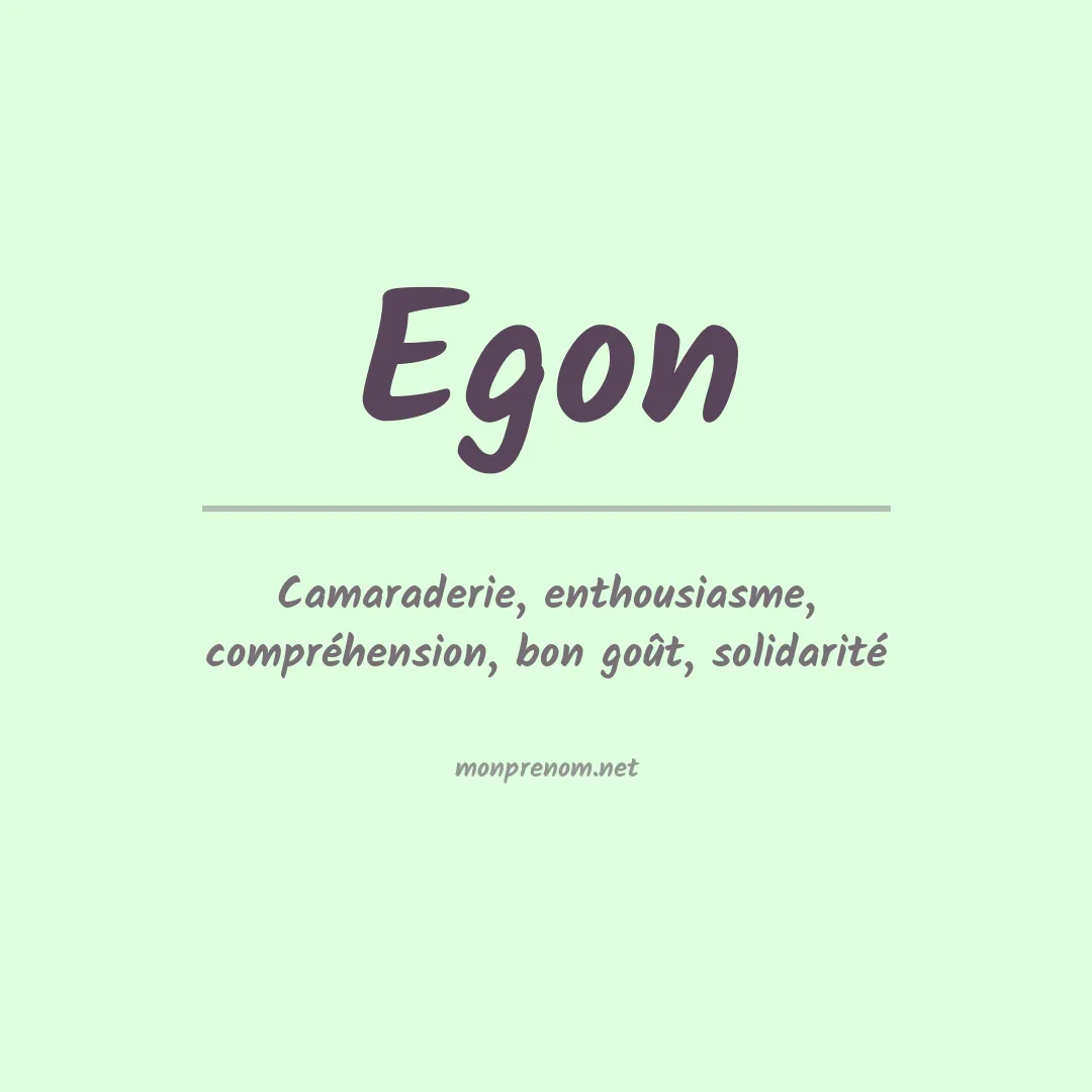 Signification du Prénom Egon