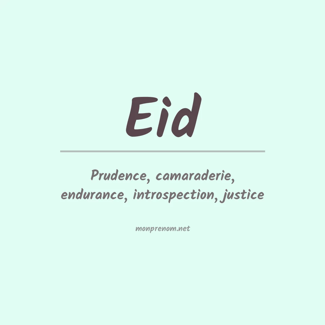 Signification du Prénom Eid
