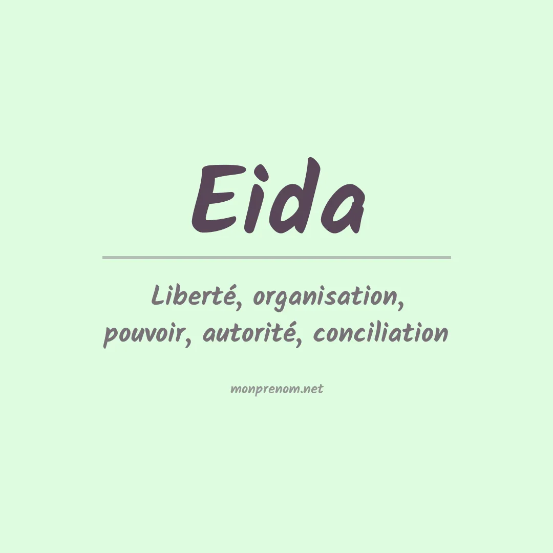 Signification du Prénom Eida