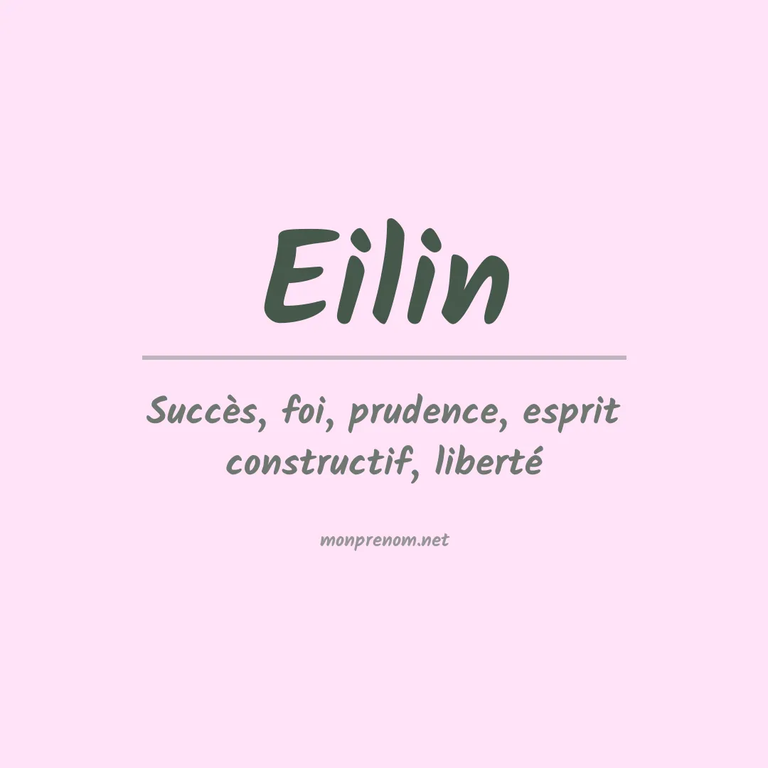 Signification du Prénom Eilin