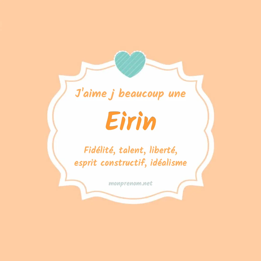 j'aime beaucoup Eirin