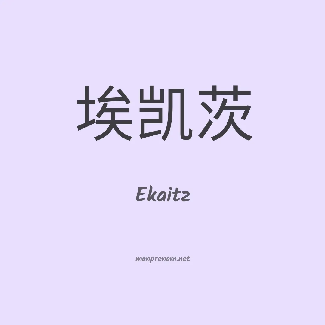 Ekaitz en chino
