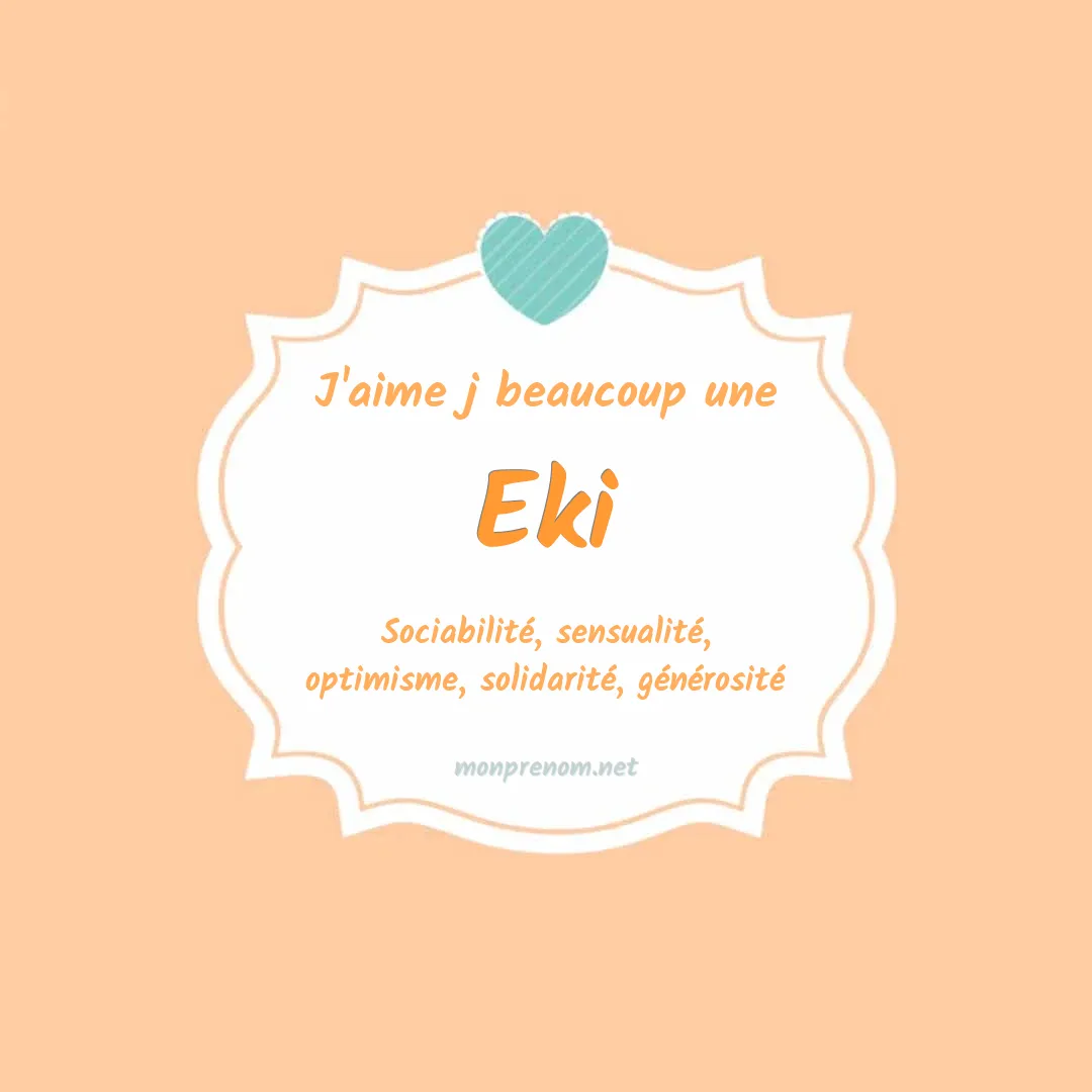j'aime beaucoup Eki