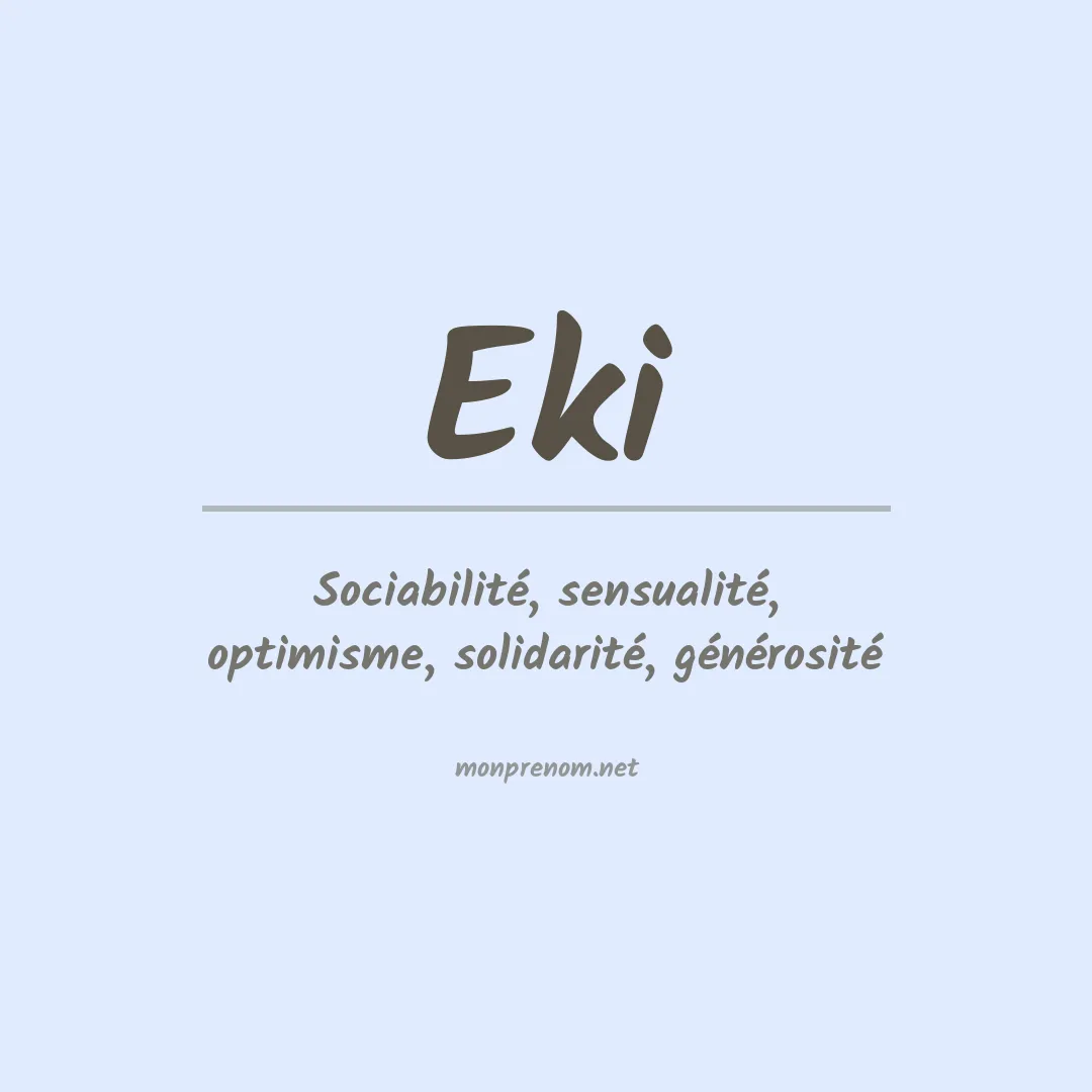 Signification du Prénom Eki