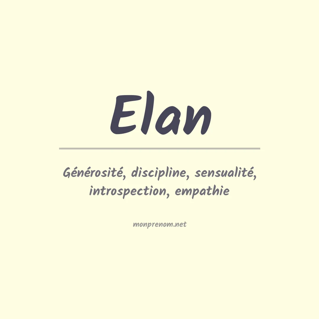 Signification du Prénom Elan