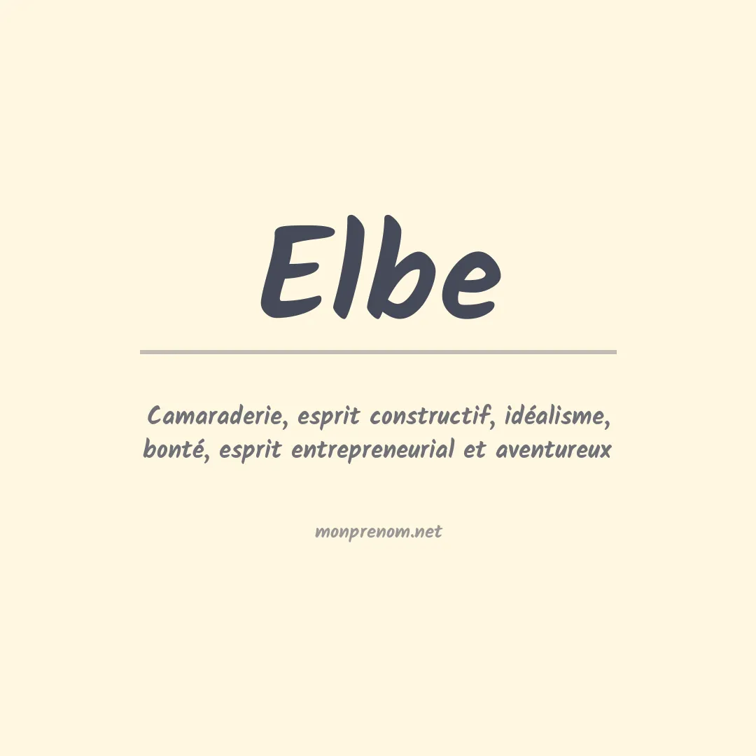Signification du Prénom Elbe