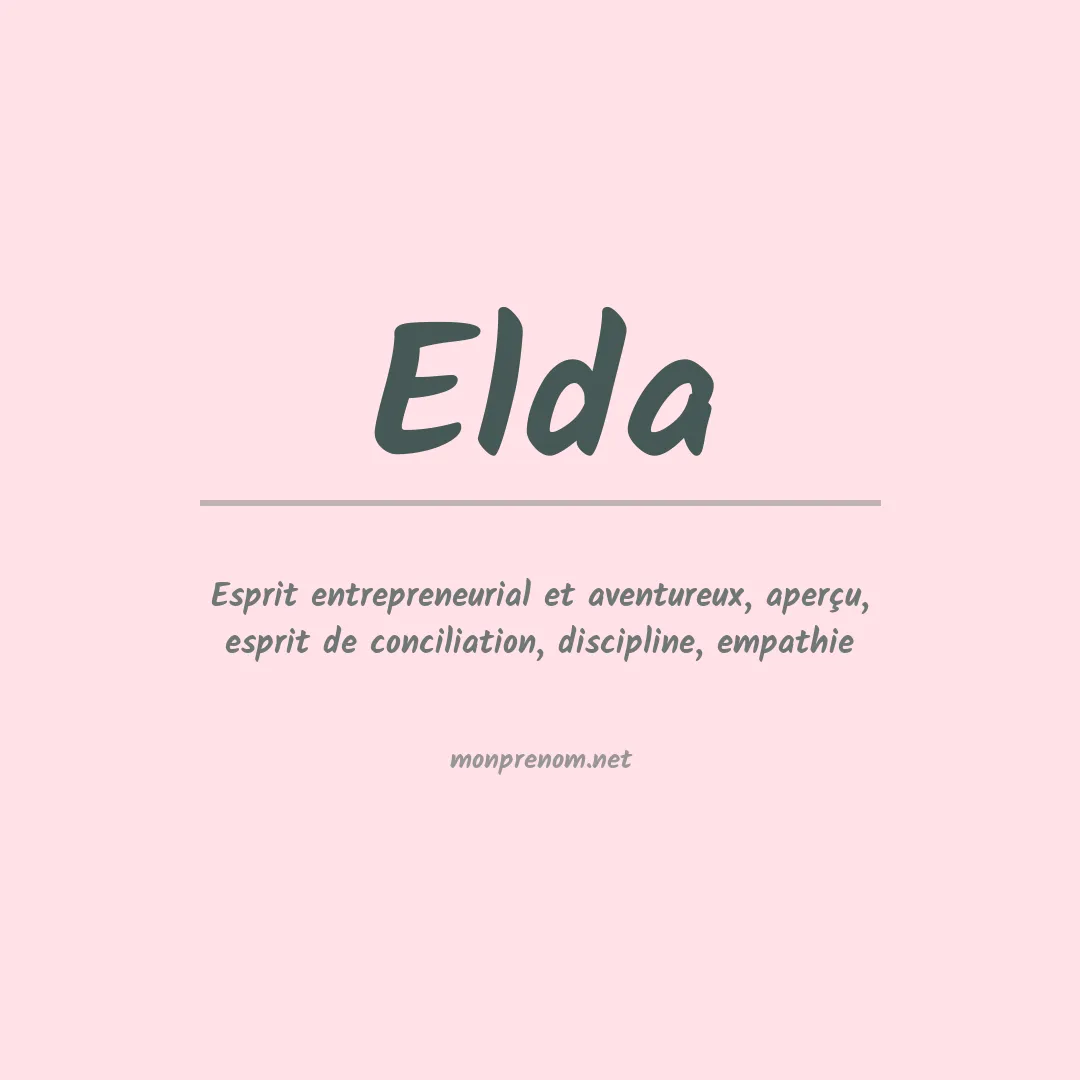 Signification du Prénom Elda