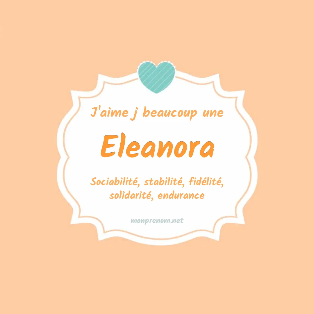 j'aime beaucoup Eleanora