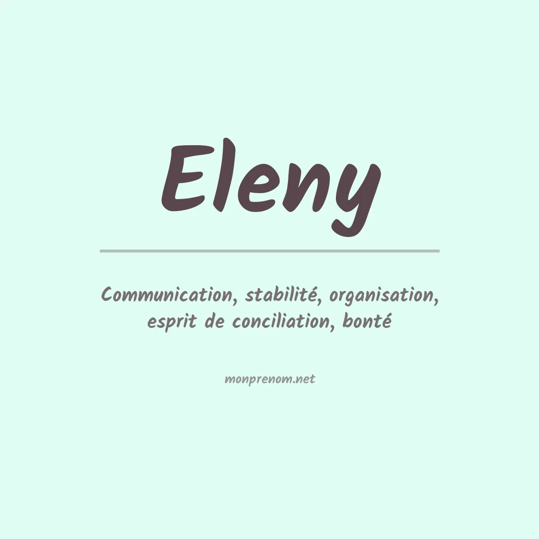 Signification du Prénom Eleny