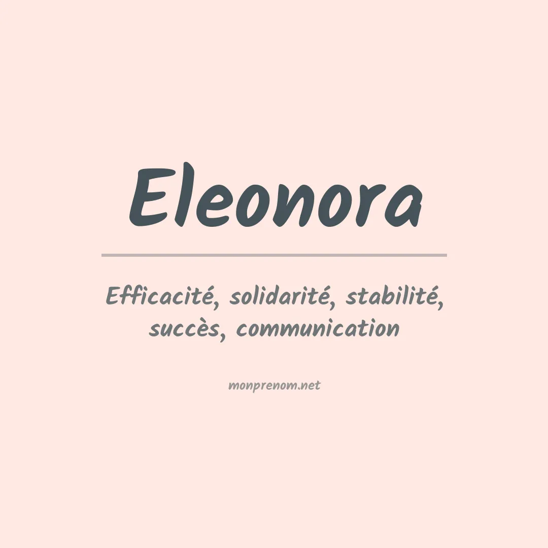 Signification du Prénom Eleonora