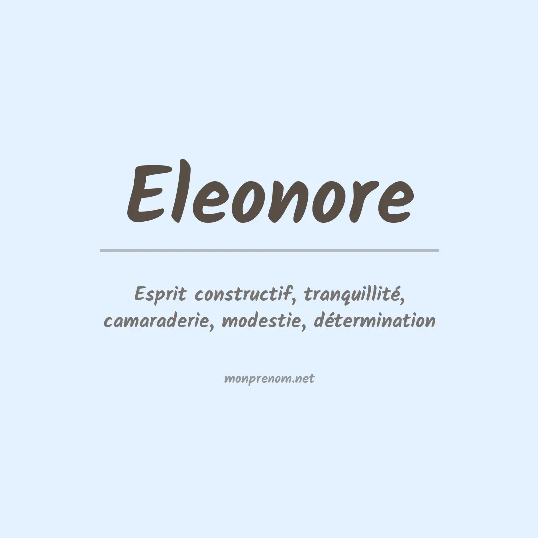 Signification du Prénom Eleonore Signification du Prénom Eleonore