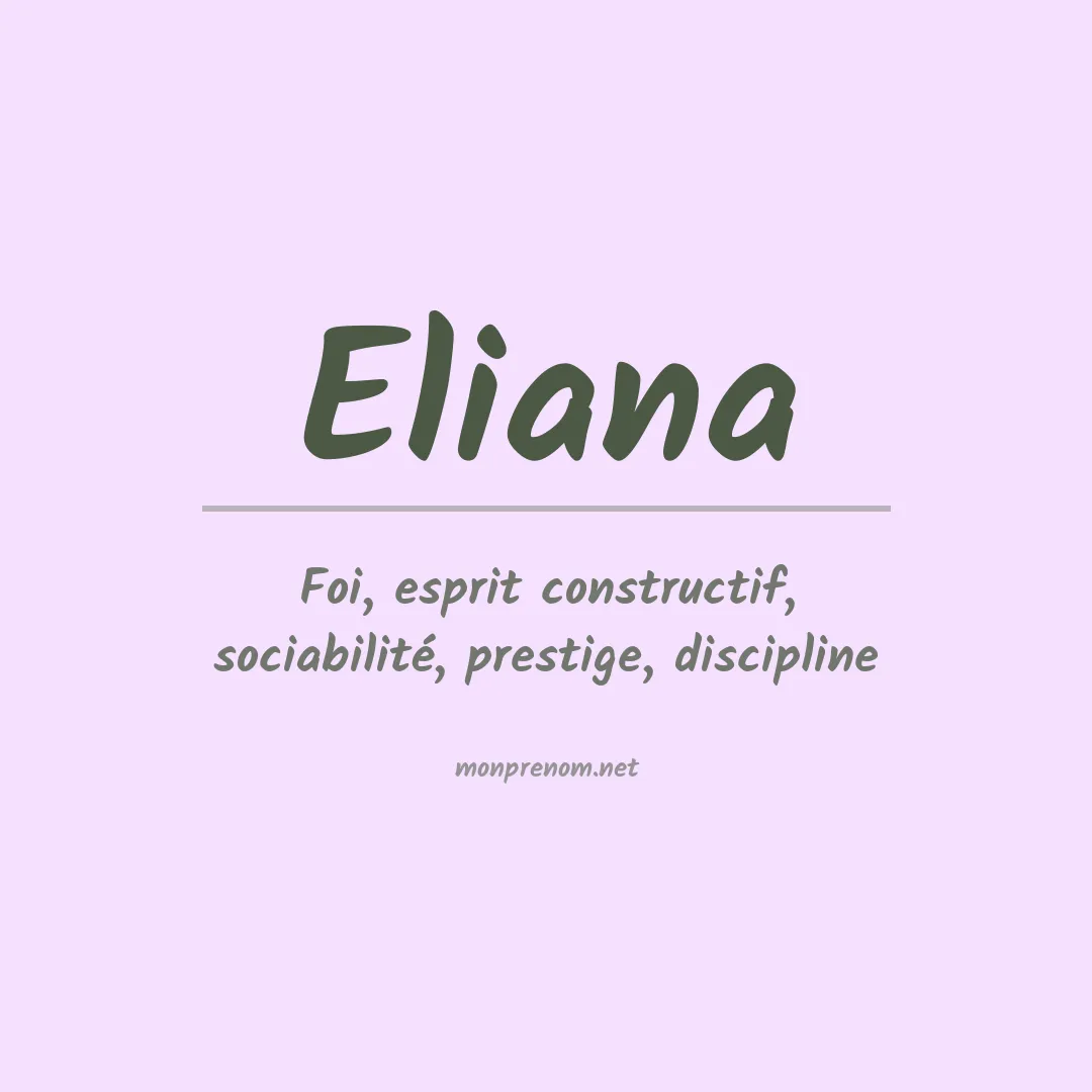 Signification du Prénom Eliana