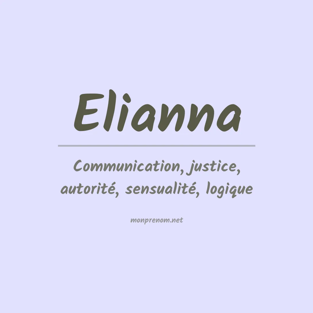 Signification du Prénom Elianna