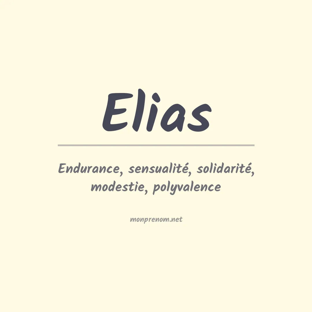 Signification du Prénom Elias