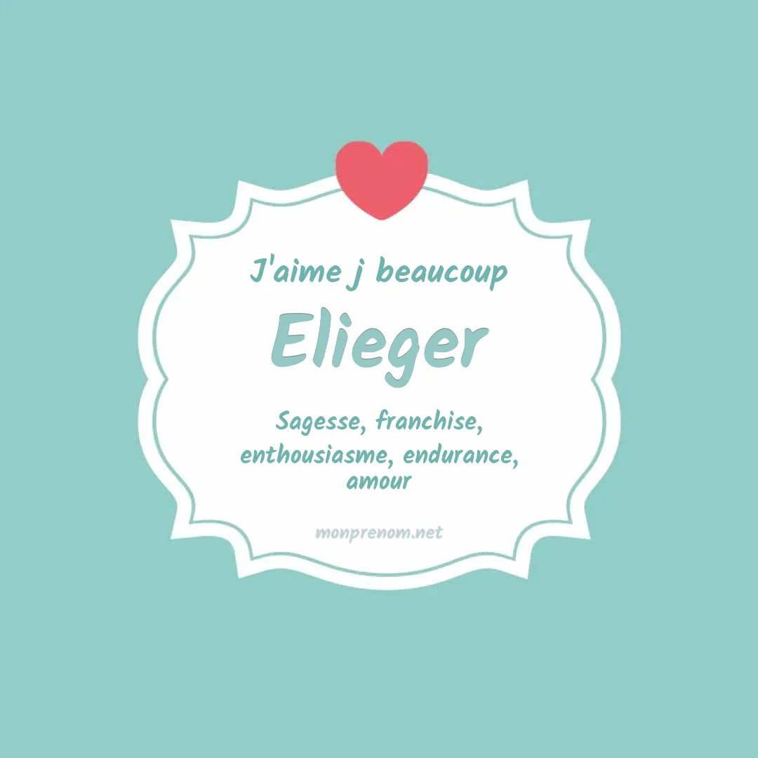 j'aime beaucoup Elieger