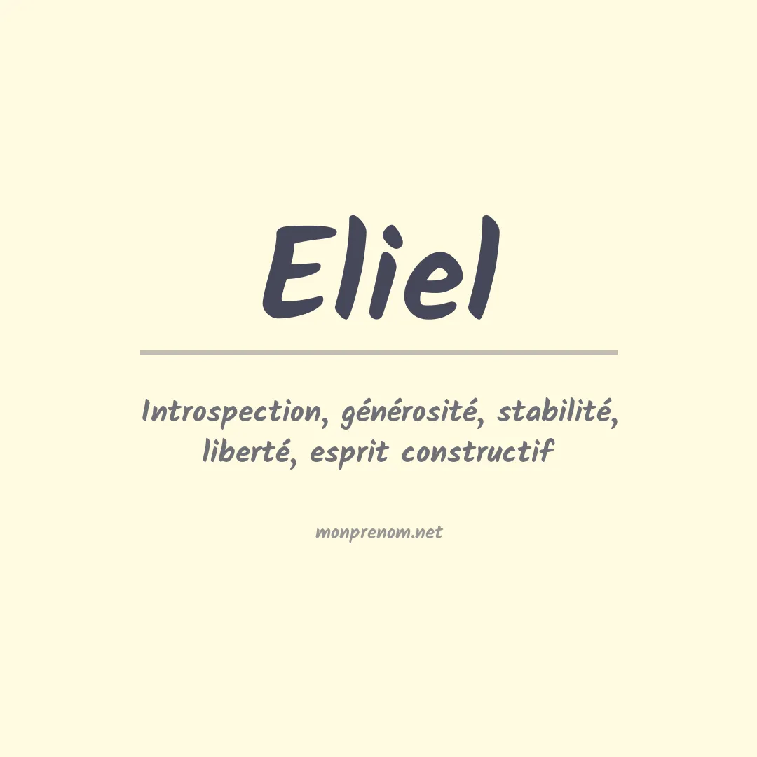 Signification du Prénom Eliel