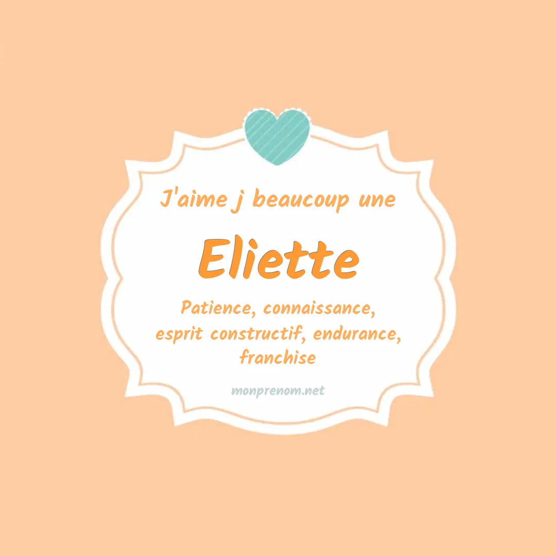 j'aime beaucoup Eliette