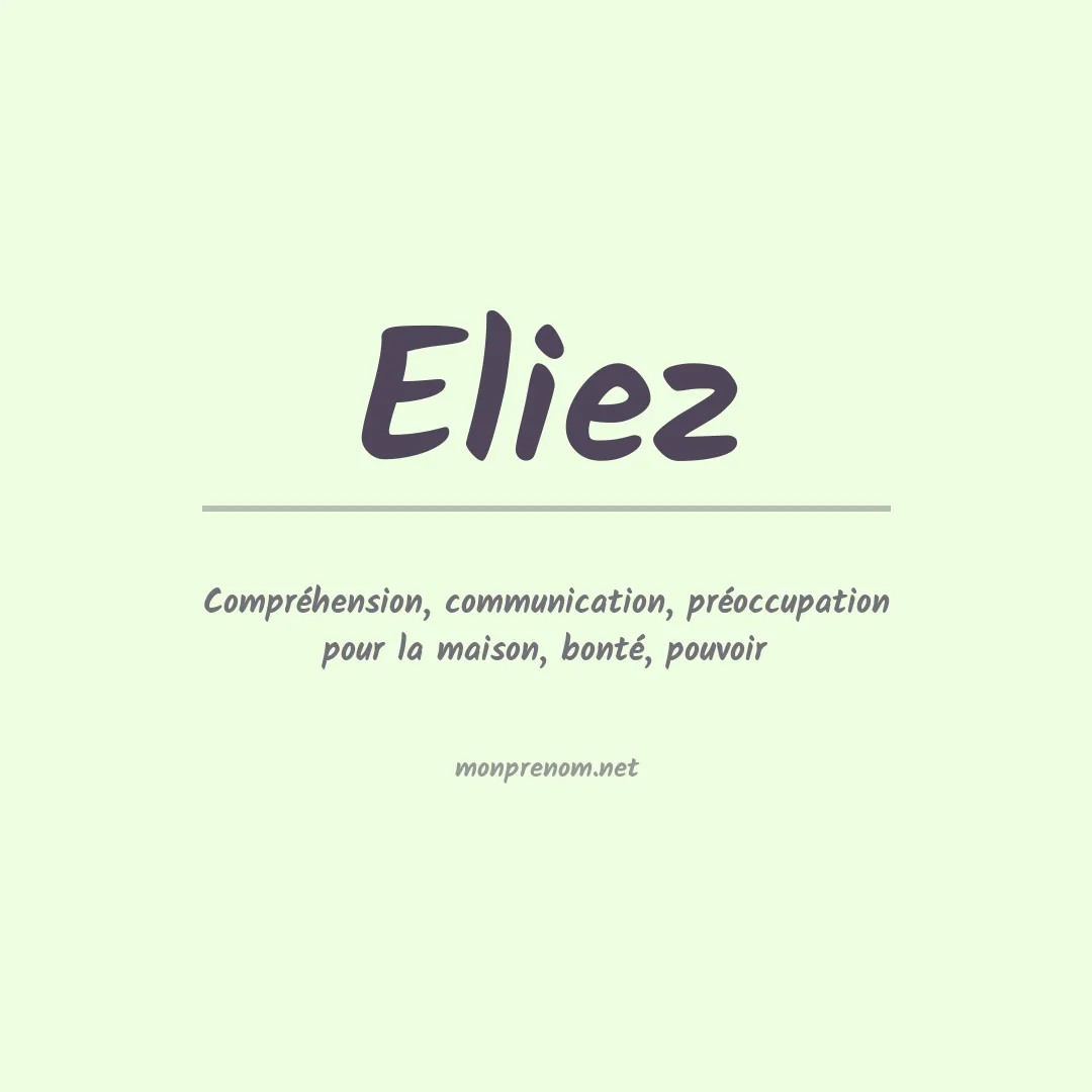 Signification du Prénom Eliez