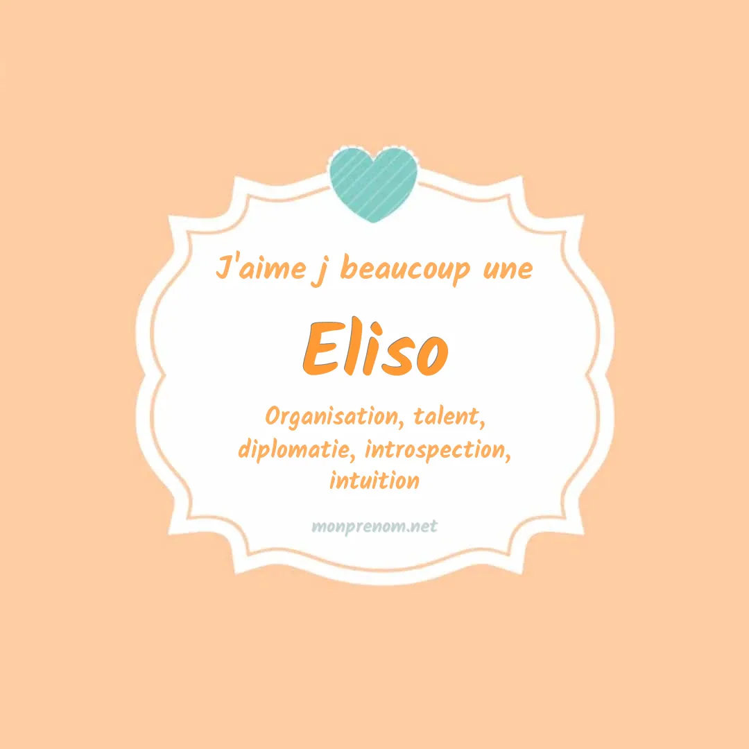 j'aime beaucoup Eliso